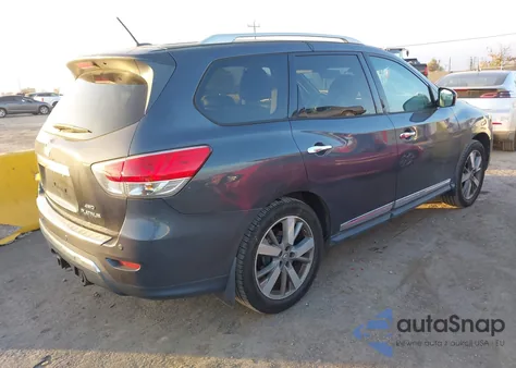 2014 Nissan Pathfinder Platinum z USA, uszkodzony, nr VIN 5N1AR2MM2EC713339